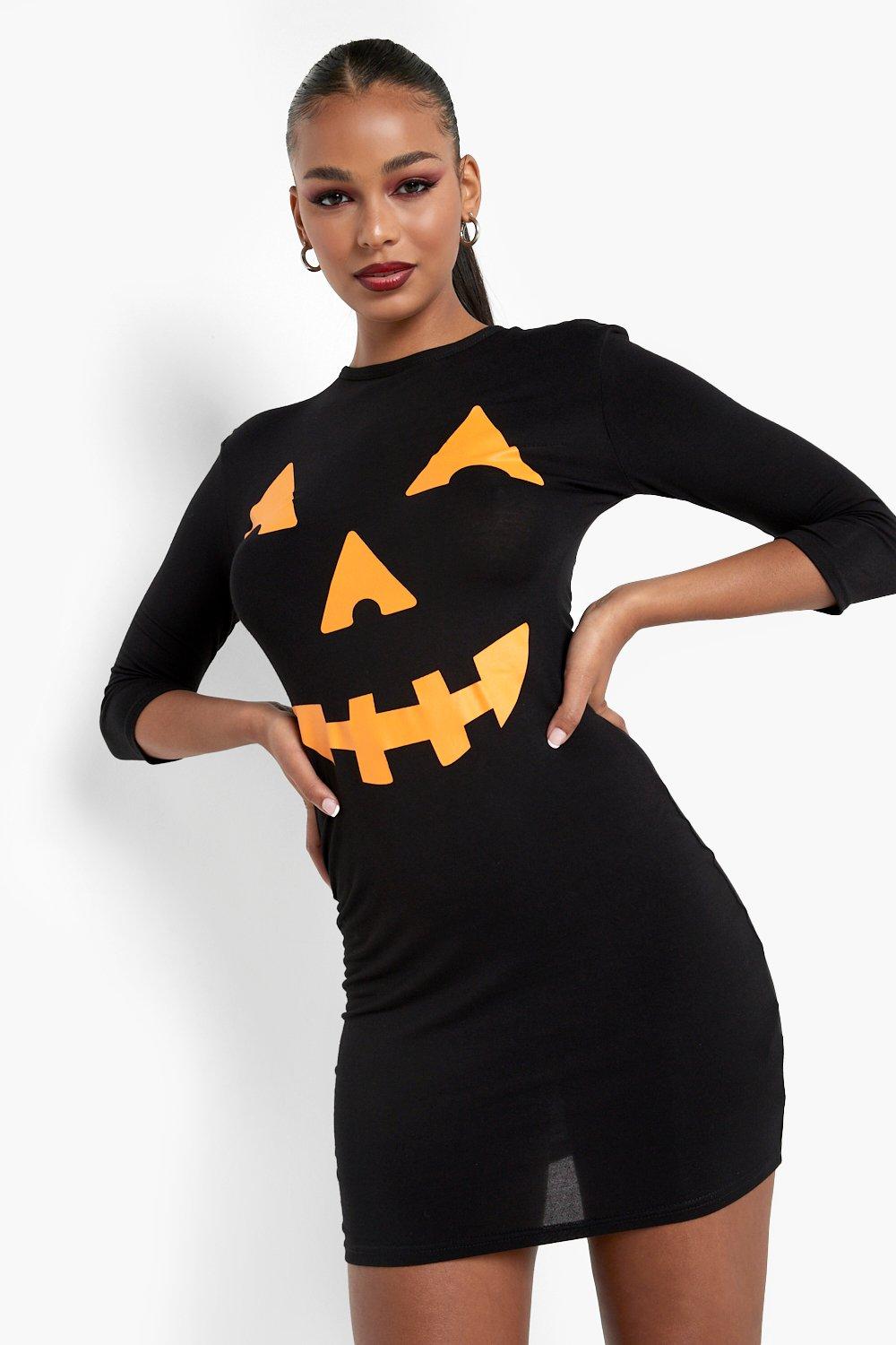 boohoo pumpkin dress