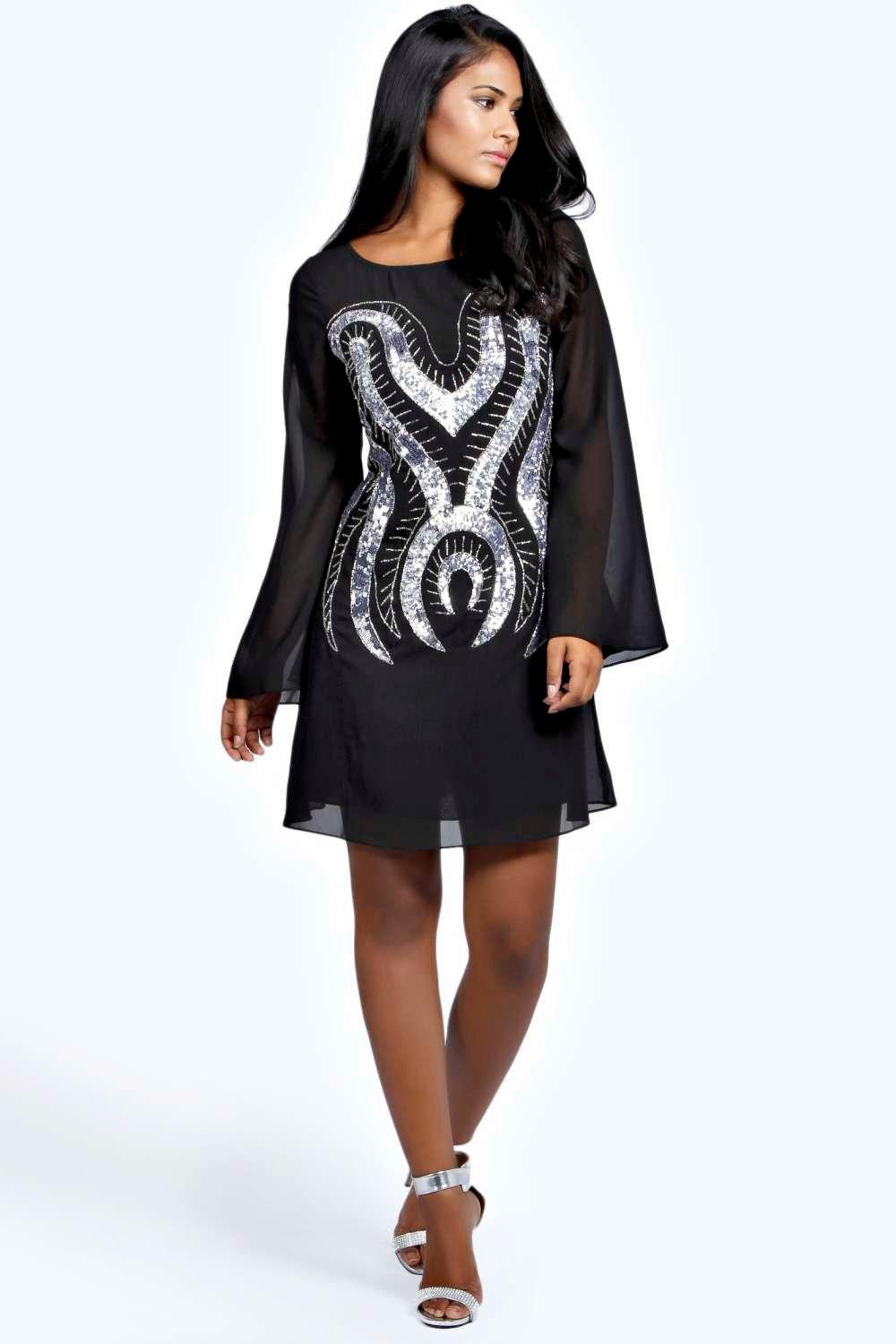 Adele Sweetheart Detail Hand Embellished Dress Boohoo