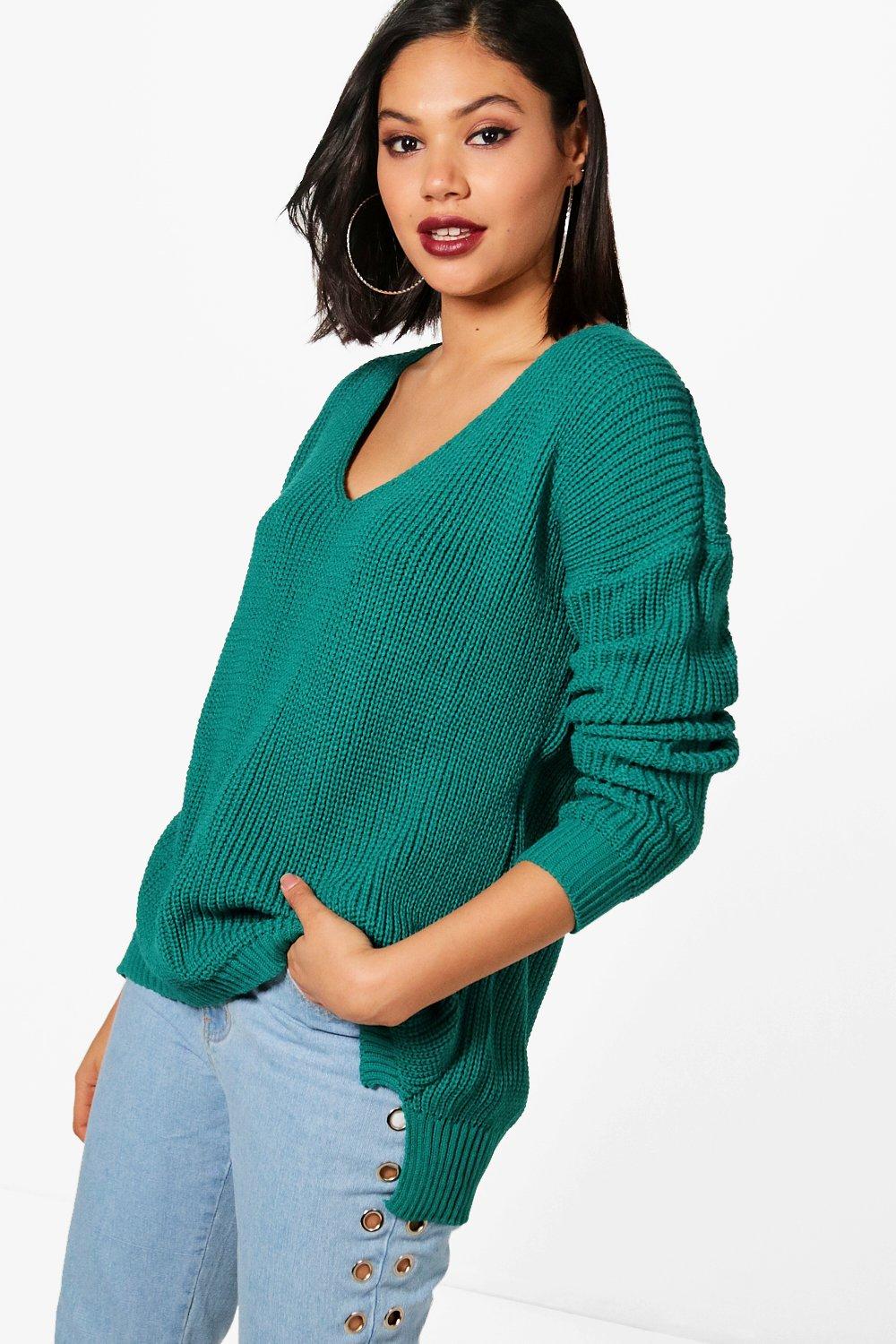 Sasha Oversized V Neck Jumper