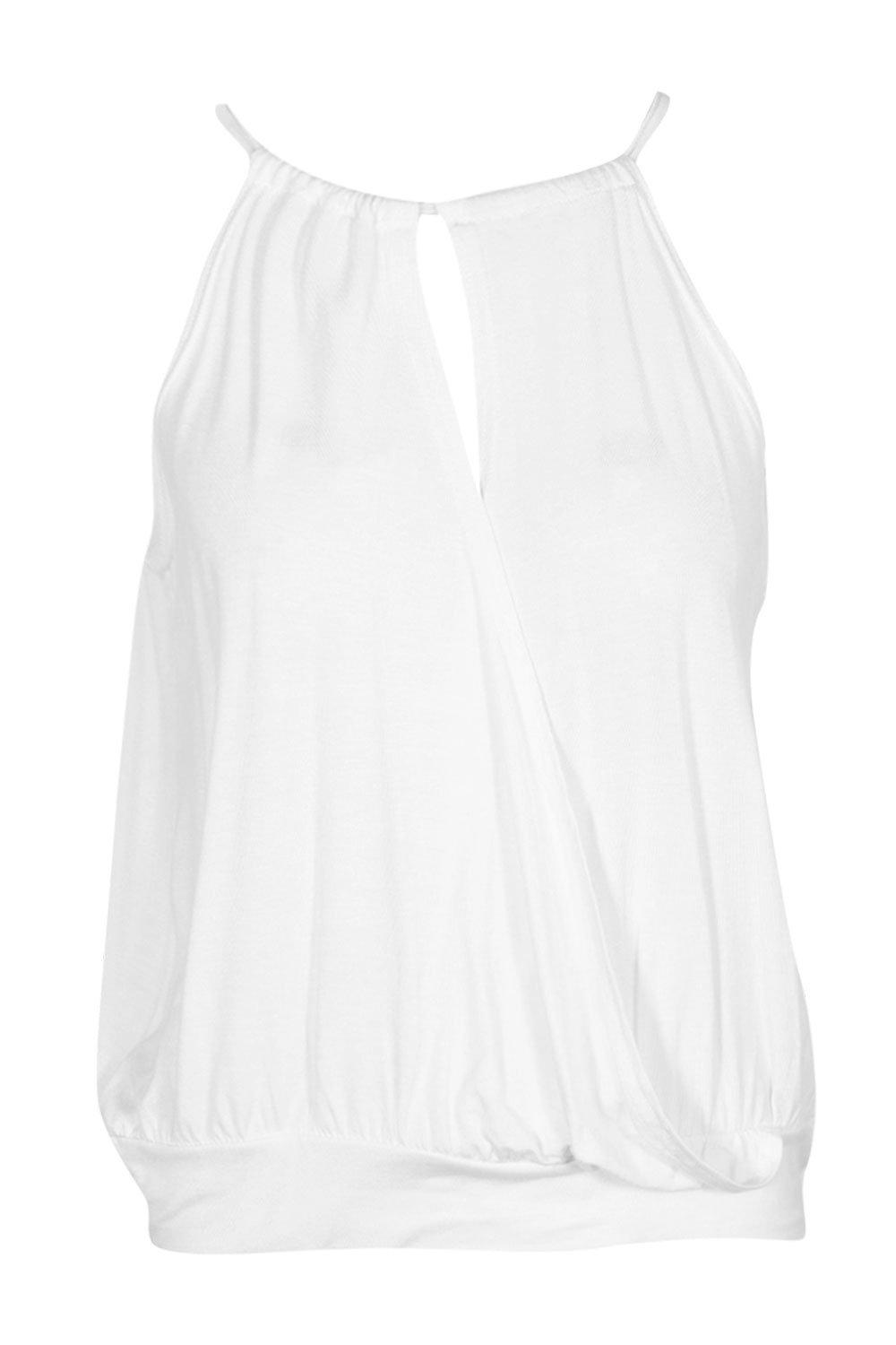 Isabelle Wrap Front High Neck Drawstring Cami