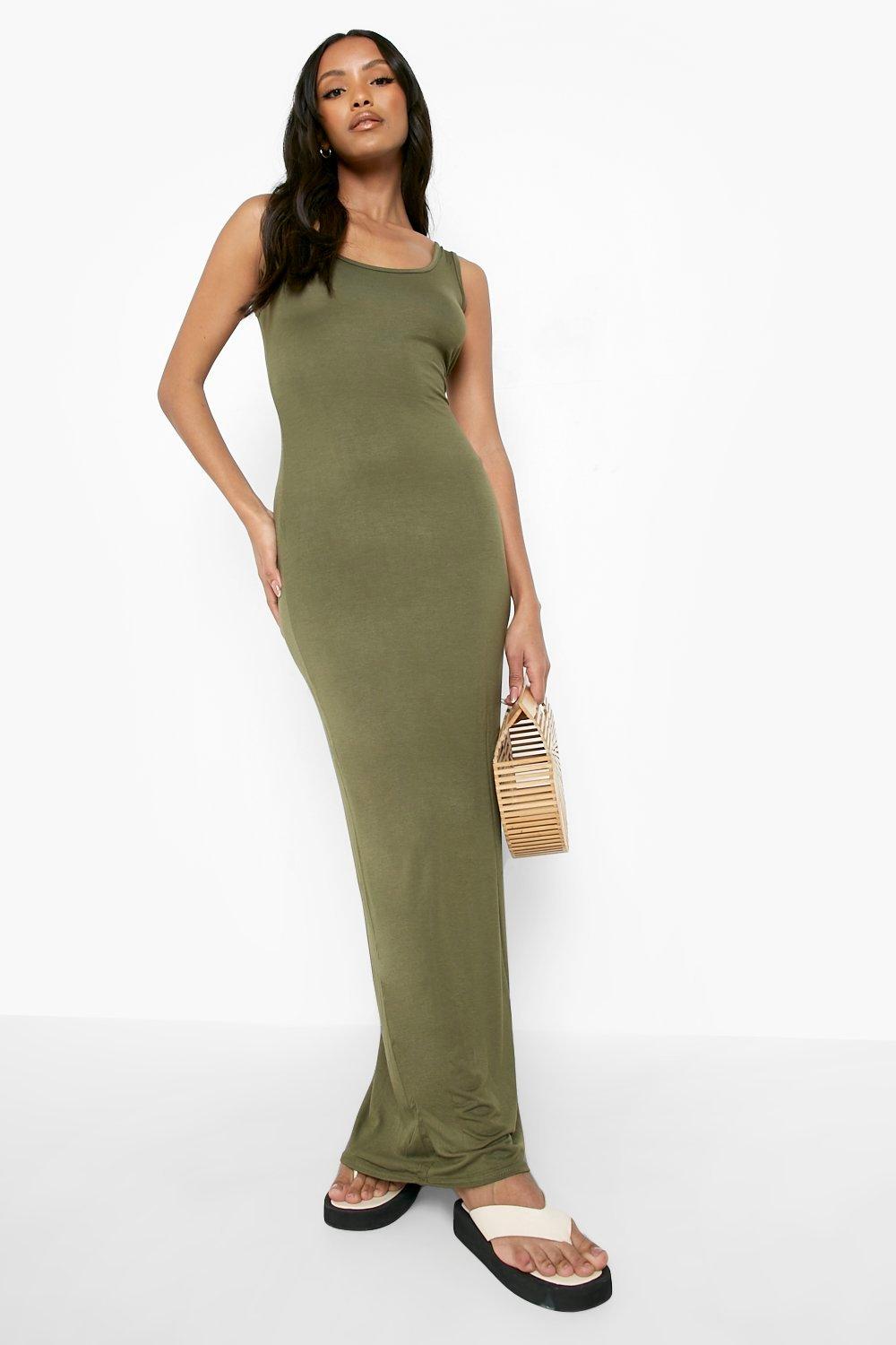 khaki maxi dress uk