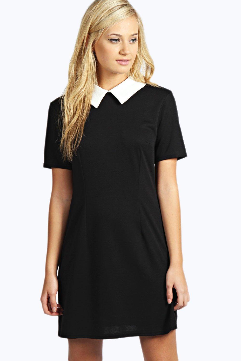 one piece dress with collar