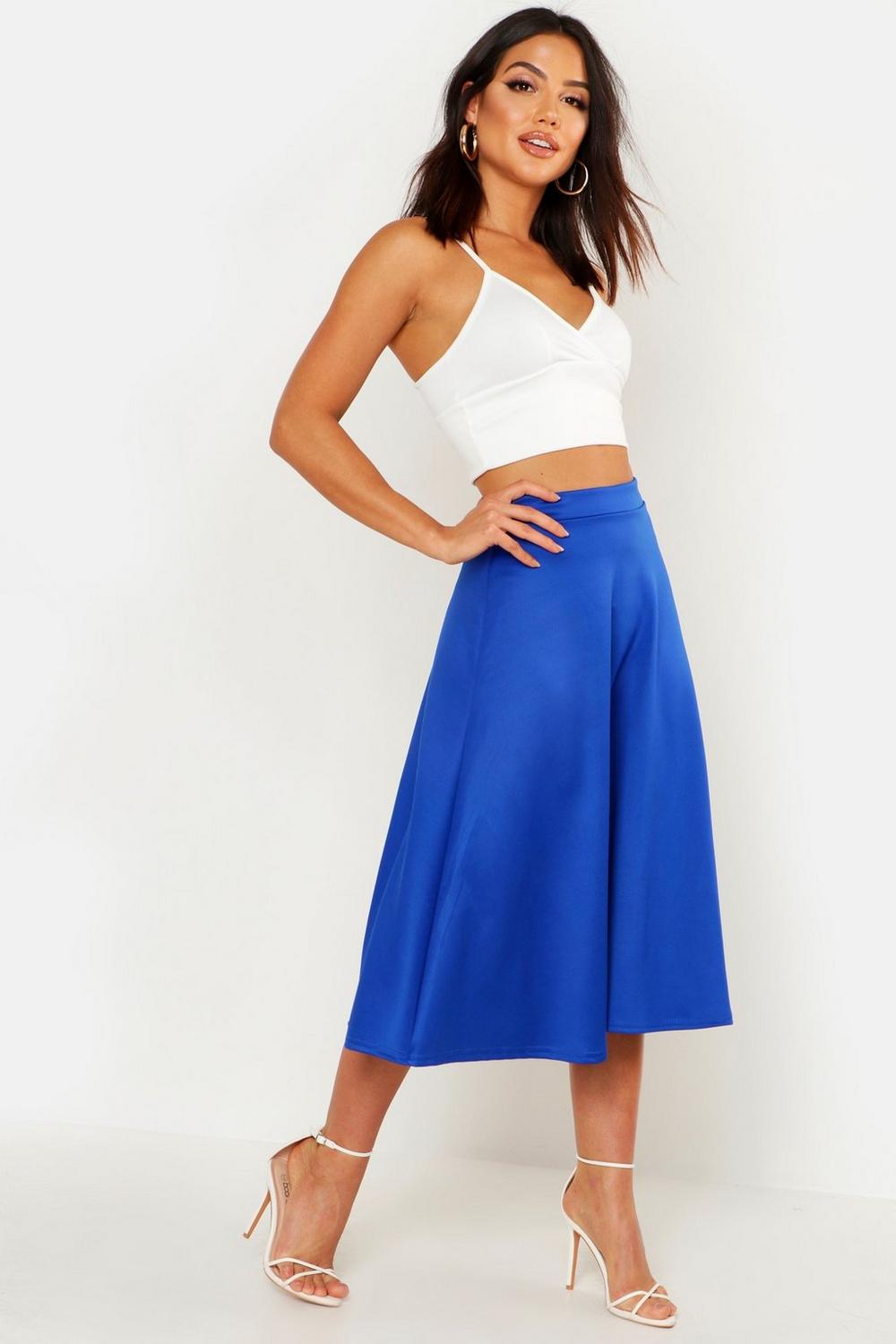 Boohoo Womens Arianna Plain Full Circle Midi Skirt | eBay