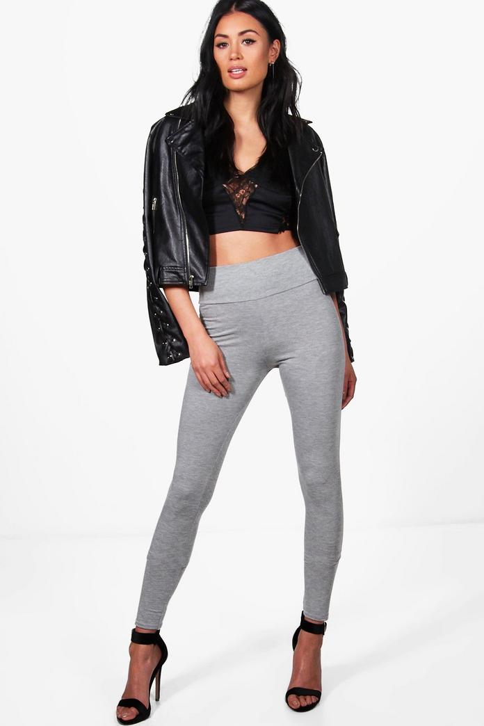 Larah Basic High Waist Viscose Leggings | Boohoo