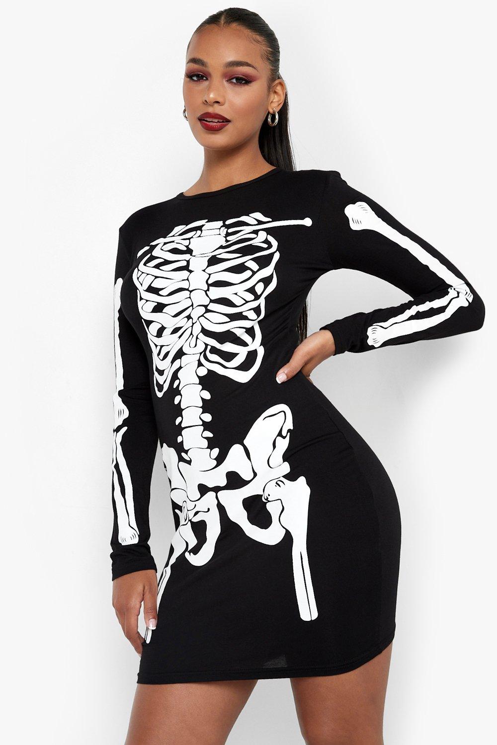 h and m skeleton dress