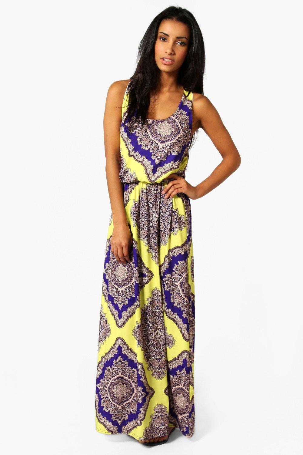 boohoo racer back maxi dress