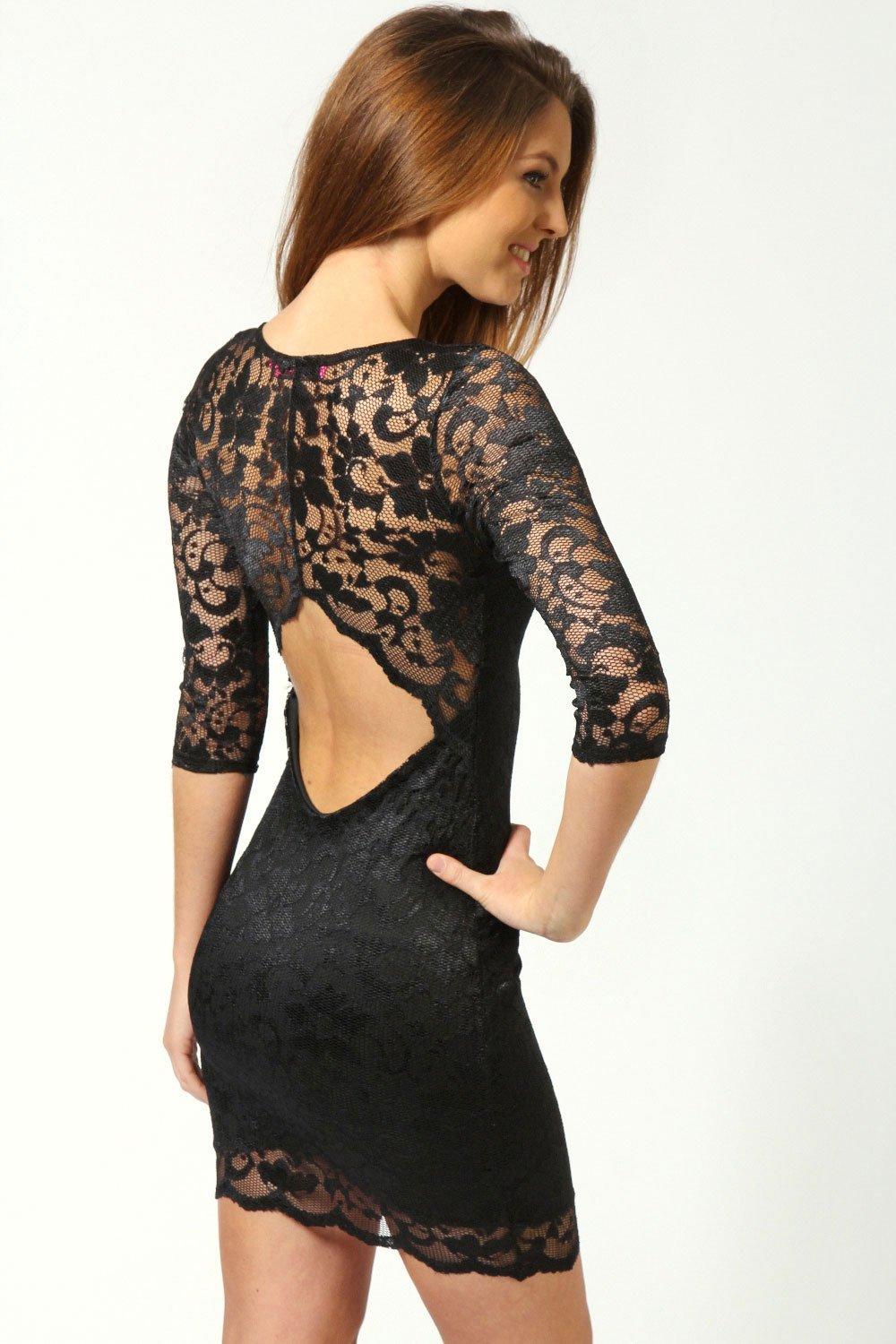 open back lace dress
