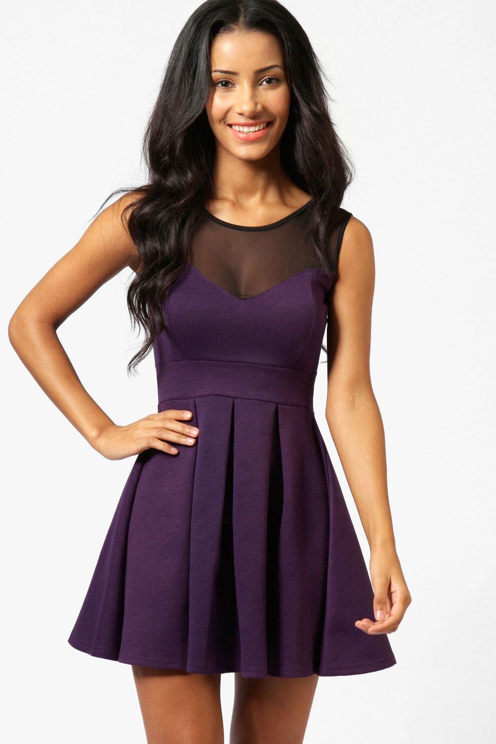 purple skater dress