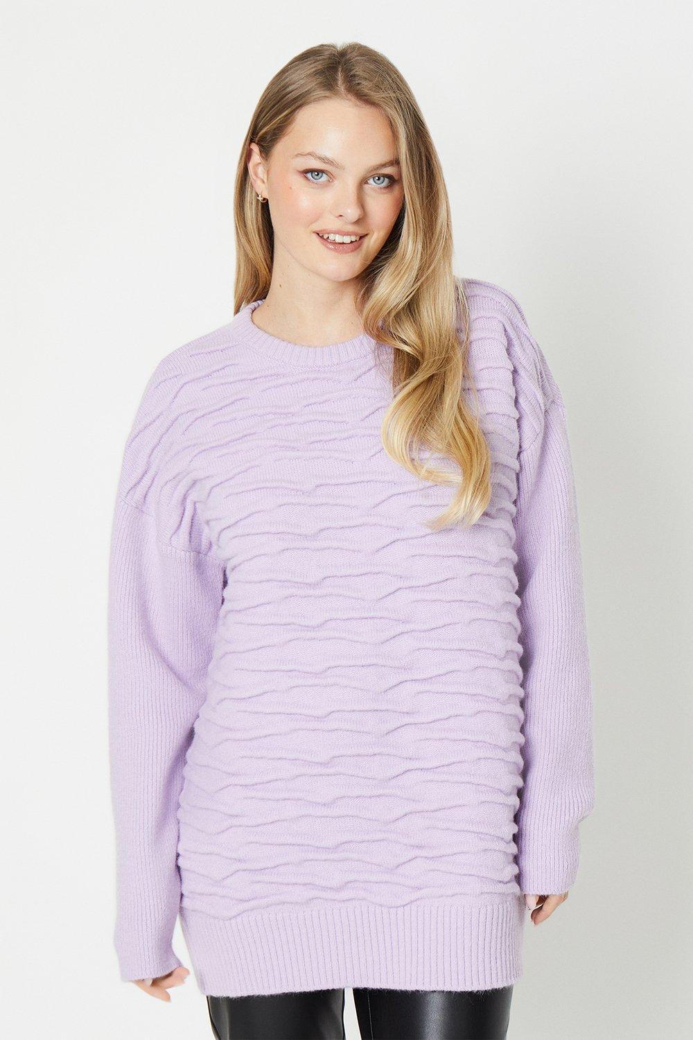 Oversized Boxy Rib Sleeve Knitted Sweater