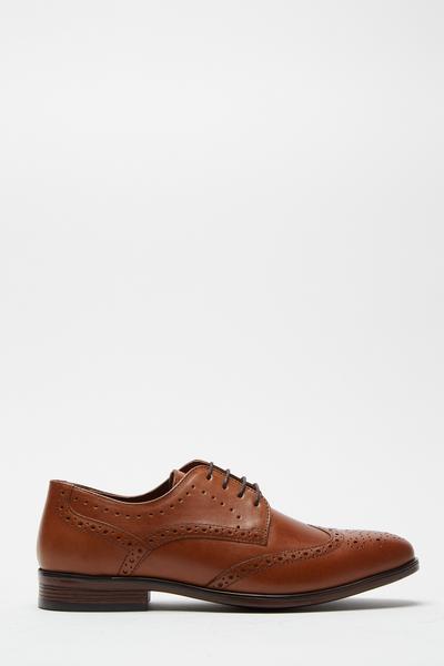 Tan Leather Brogue Shoes
