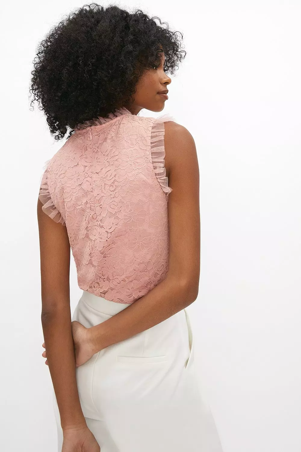 blush lace top