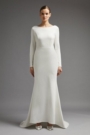 Coast – Embroidered Long Sleeve Midi Dress Robes de mariée courtes The Wedding Explorer