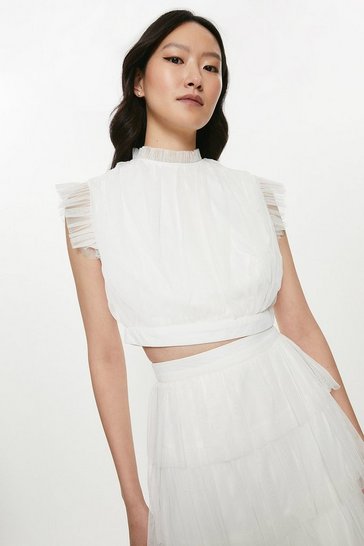 Coast – Plus Size Embroidered Bodice Satin Skirt Dress Mariage Civil COAST