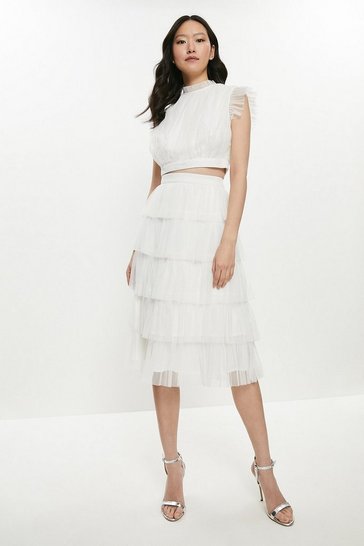 Coast – All Over Tiered Tulle Skirt Crop top et jupes COAST