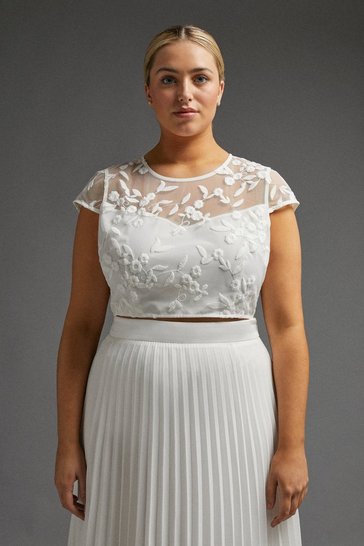 Coast – Plus Size Embroidered Long Sleeve Maxi Dress Robes de mariée à moins de 200 euros COAST