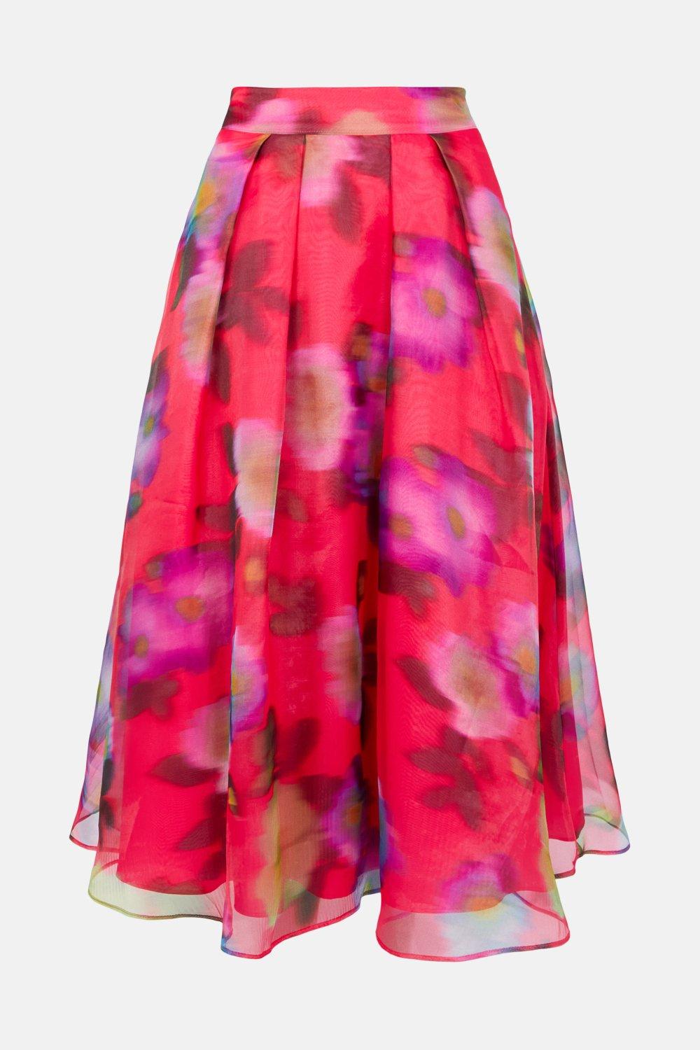 printed organza skirt