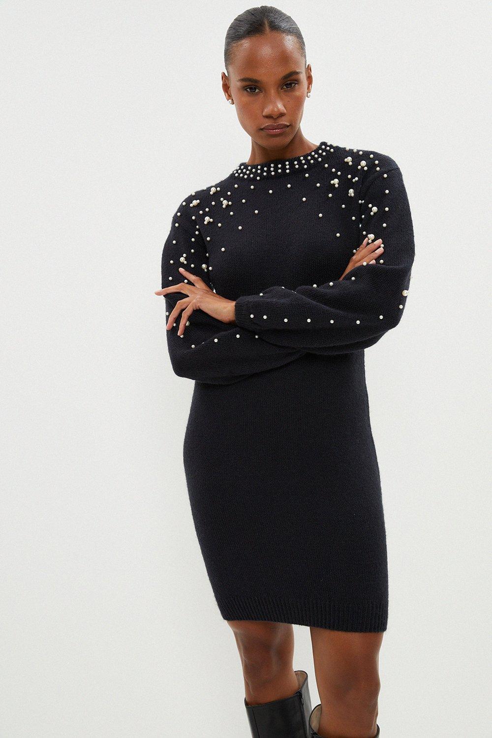 embellished jumper dress