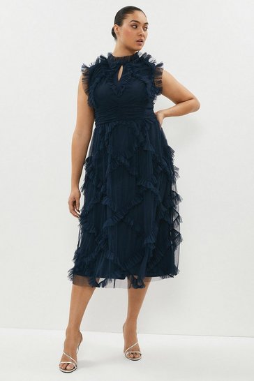Plus Size Ruffle Detail Maxi Dress | Coast