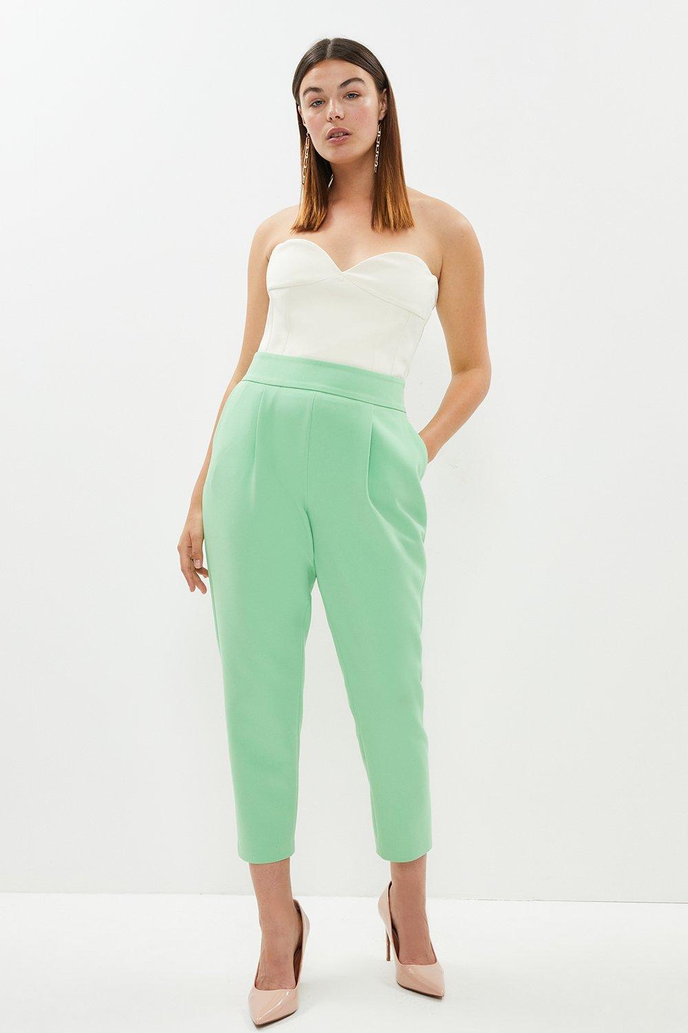 Plus Size Premium Slim Fit Trouser - Green