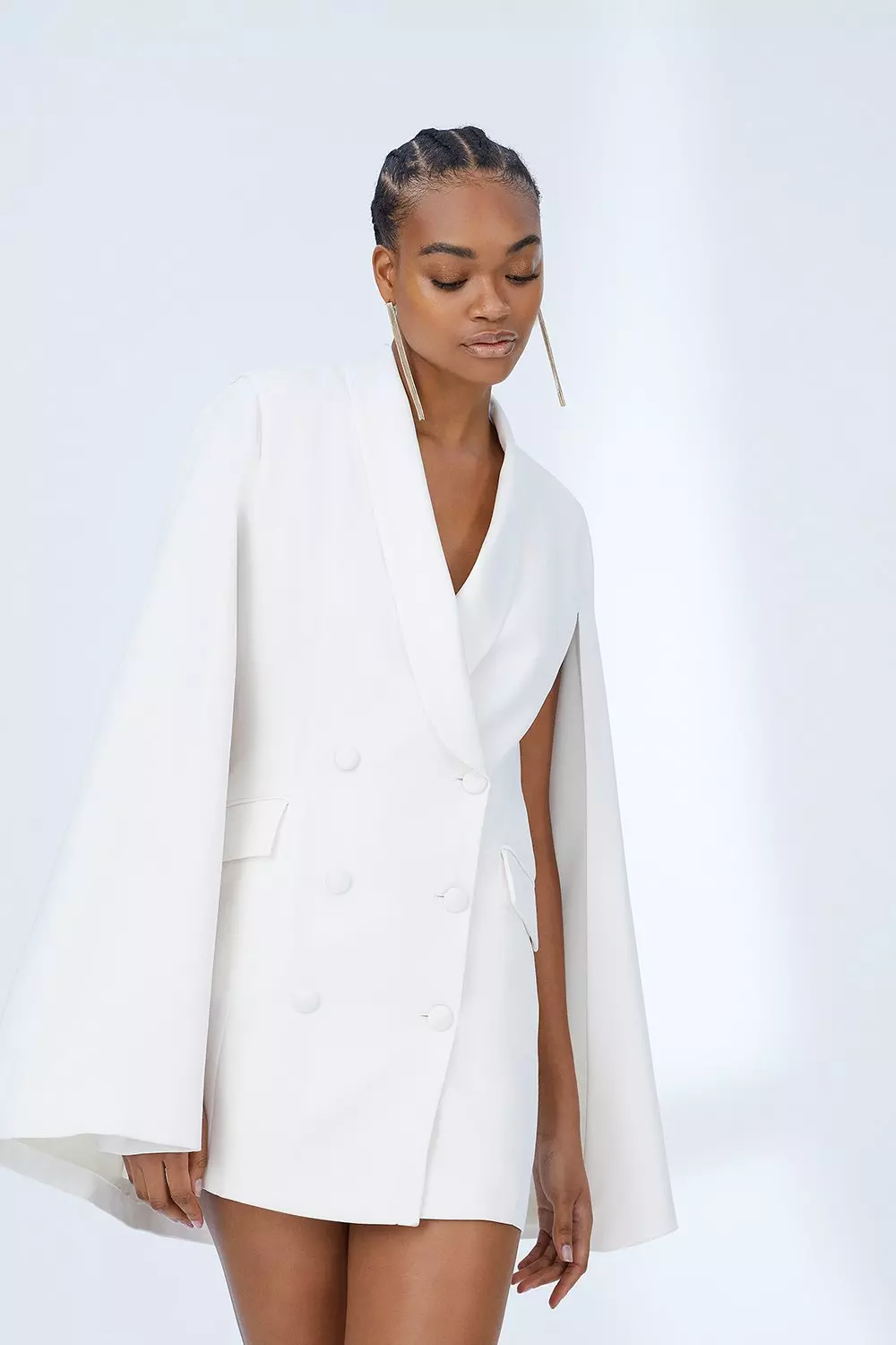 cape blazer dress