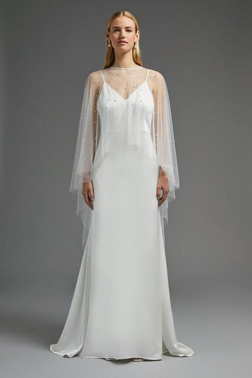 Coast – High Neck Longsleeve Lace Top Robes de mariée deux-pièces The Wedding Explorer