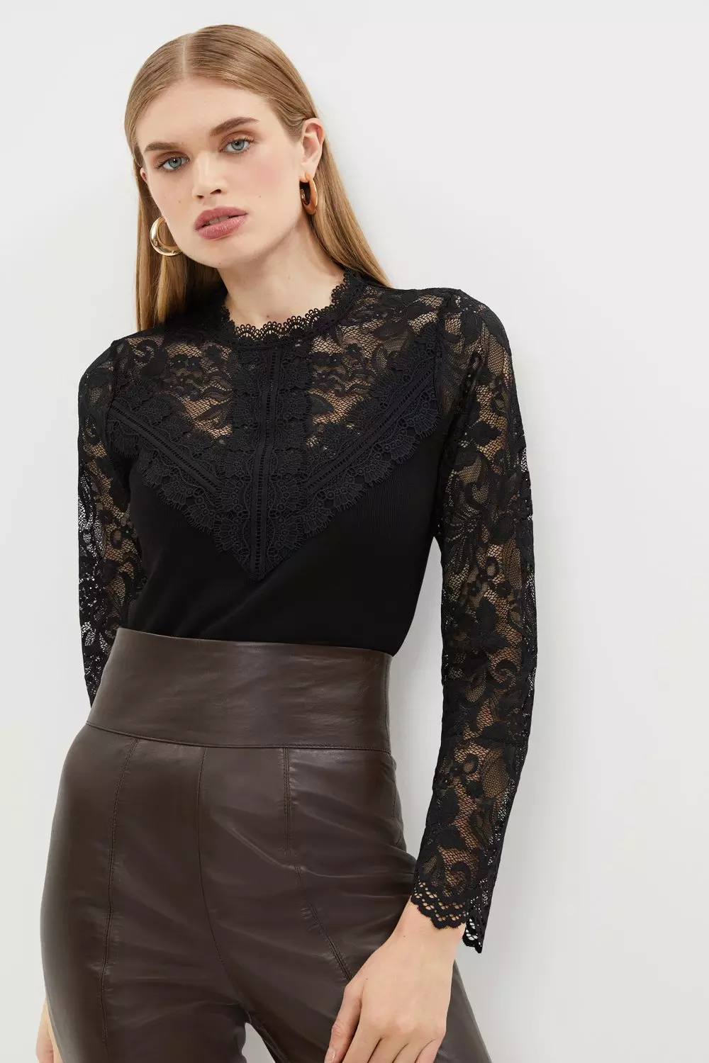 lace top jumper