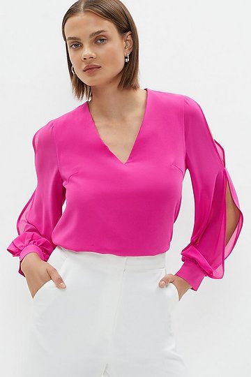 Mode Blouses Lange blouses Coast Weber & Ahaus Lange blouse lichtgrijs-wolwit volledige print 