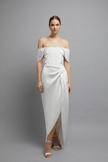 Coast – Premium Halterneck Fishtail Maxi Bow Dress Robes de mariée The Wedding Explorer