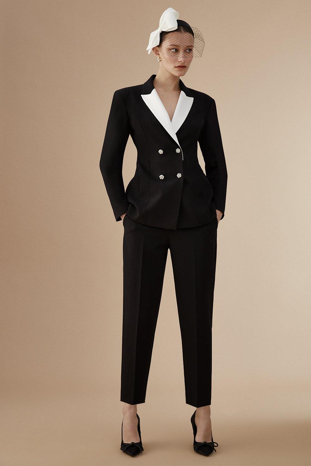 Lisa Tan Premium Tailored Trouser - Black