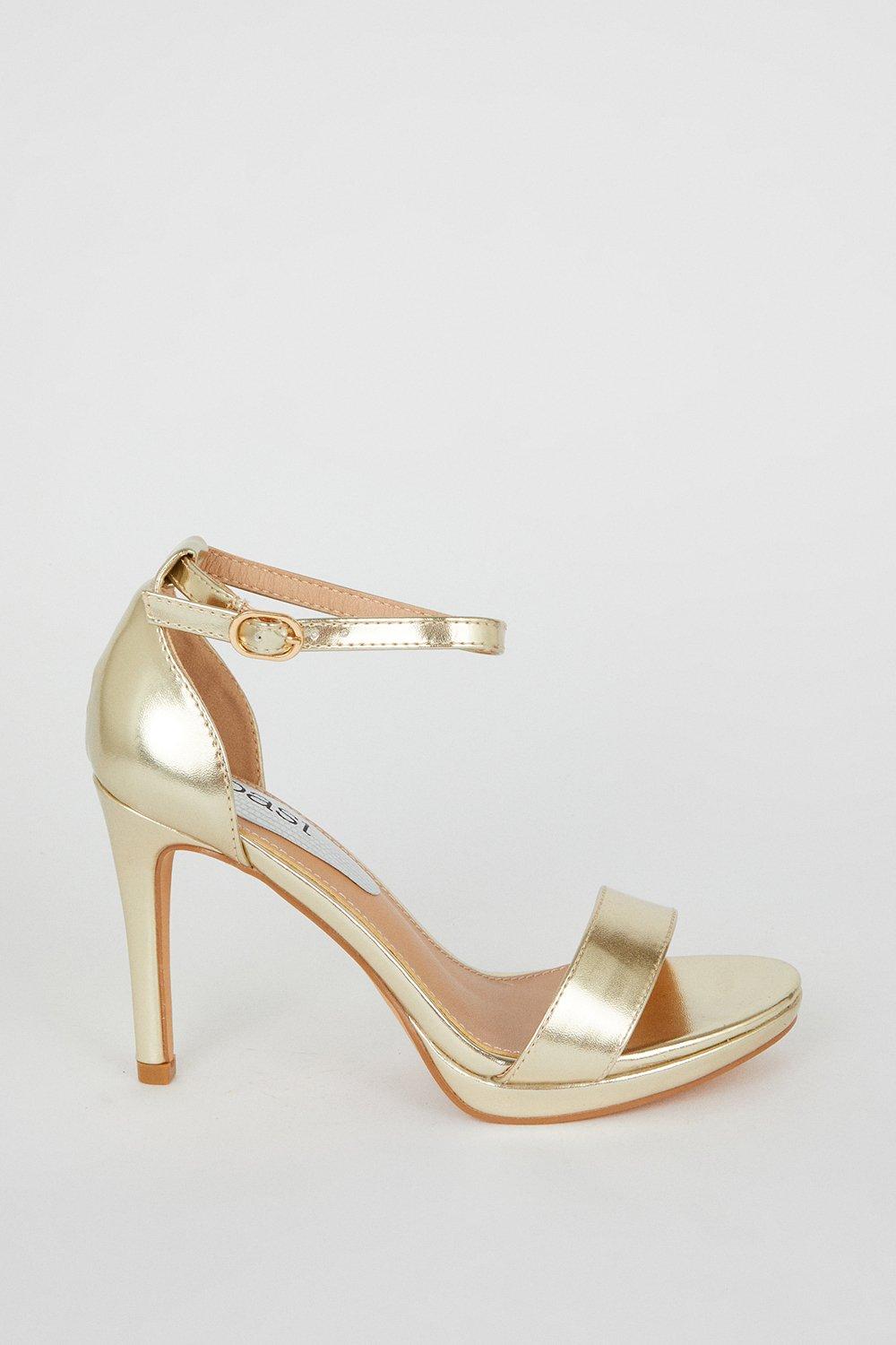 Talia Platform Heeled Sandals - Gold