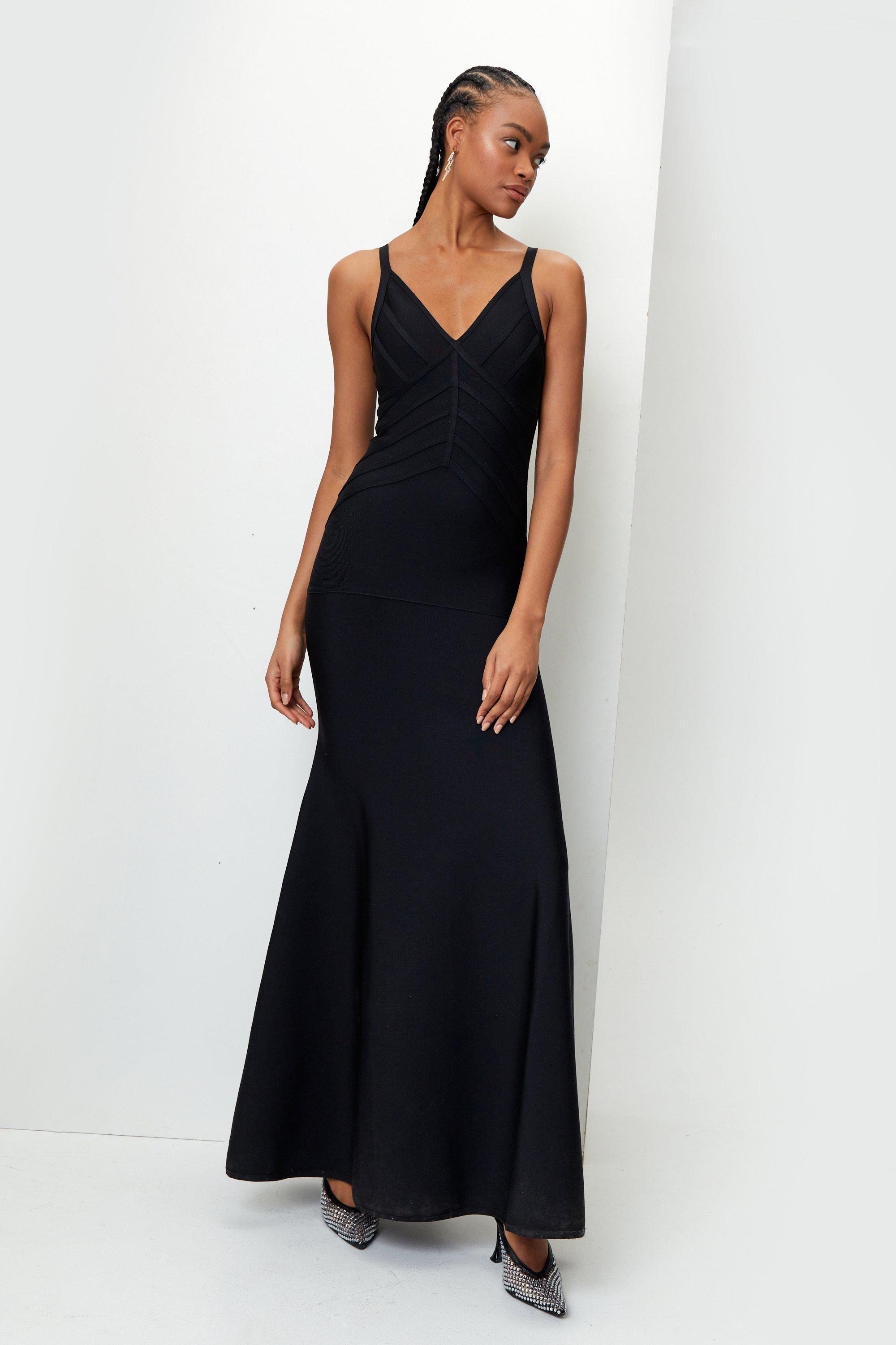 Dressing Gown Longue Bandage Style Corset - Noir - L, Noir