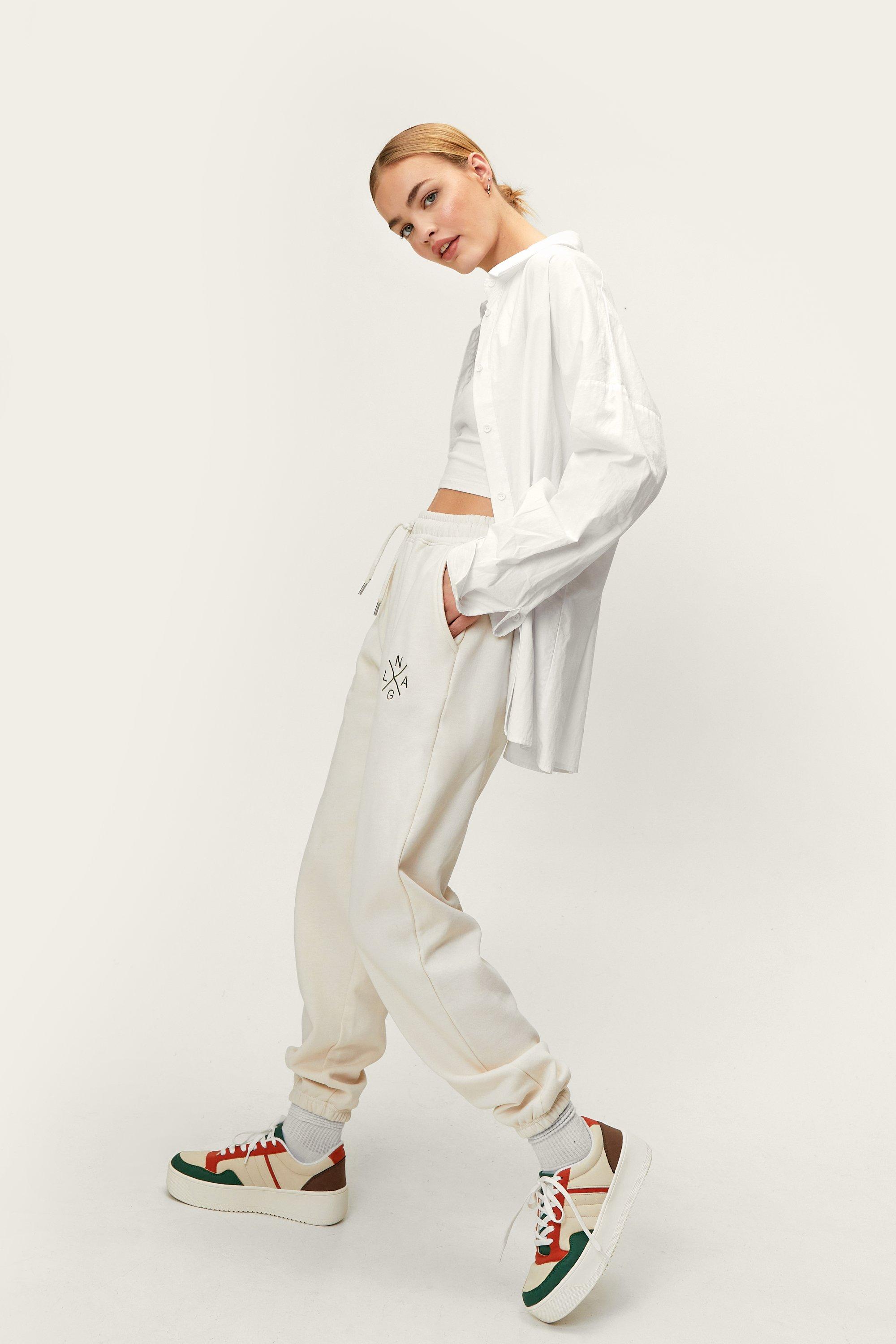 Pantalon De Jogging Large Recyclé - Crème - M, Crème