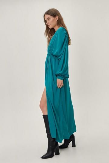 Plunge A Line Maxi Dress