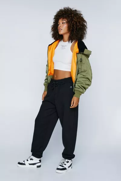 Tab Detail Cuffed Joggers