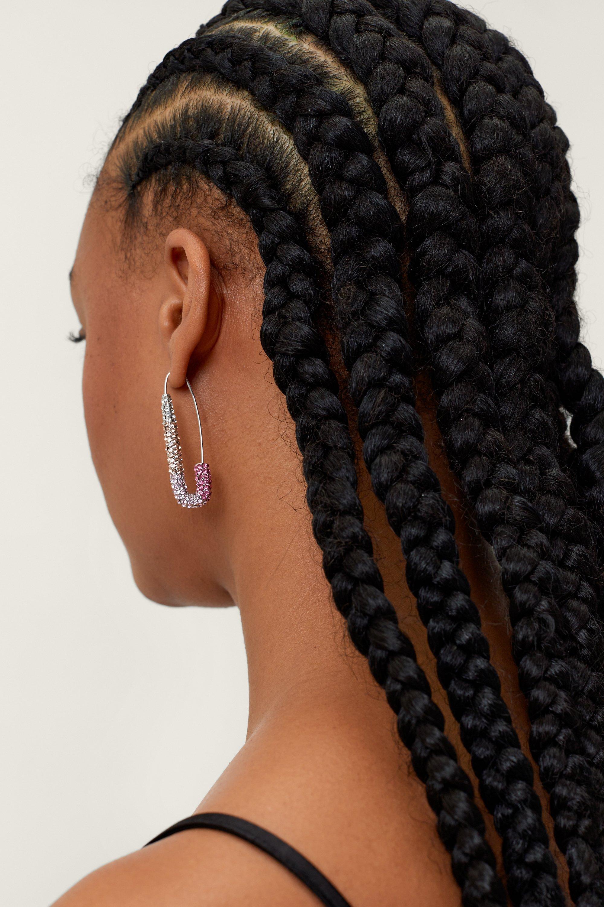 Boucles D'Oreilles Recylées Épingle À Nourrice - Gris - One Size, Gris
