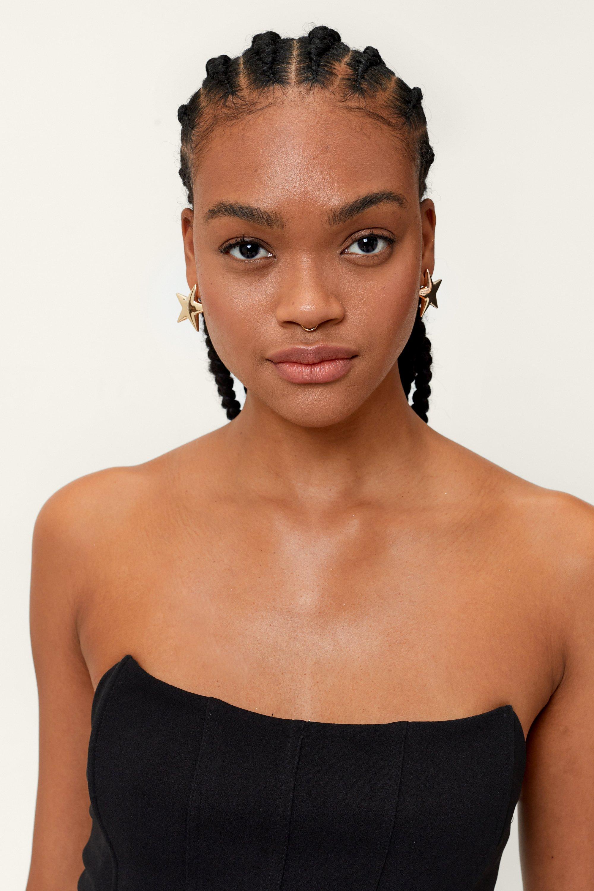 Boucles D'Oreilles En Étoile Recyclées - Métallique - One Size, Métallique
