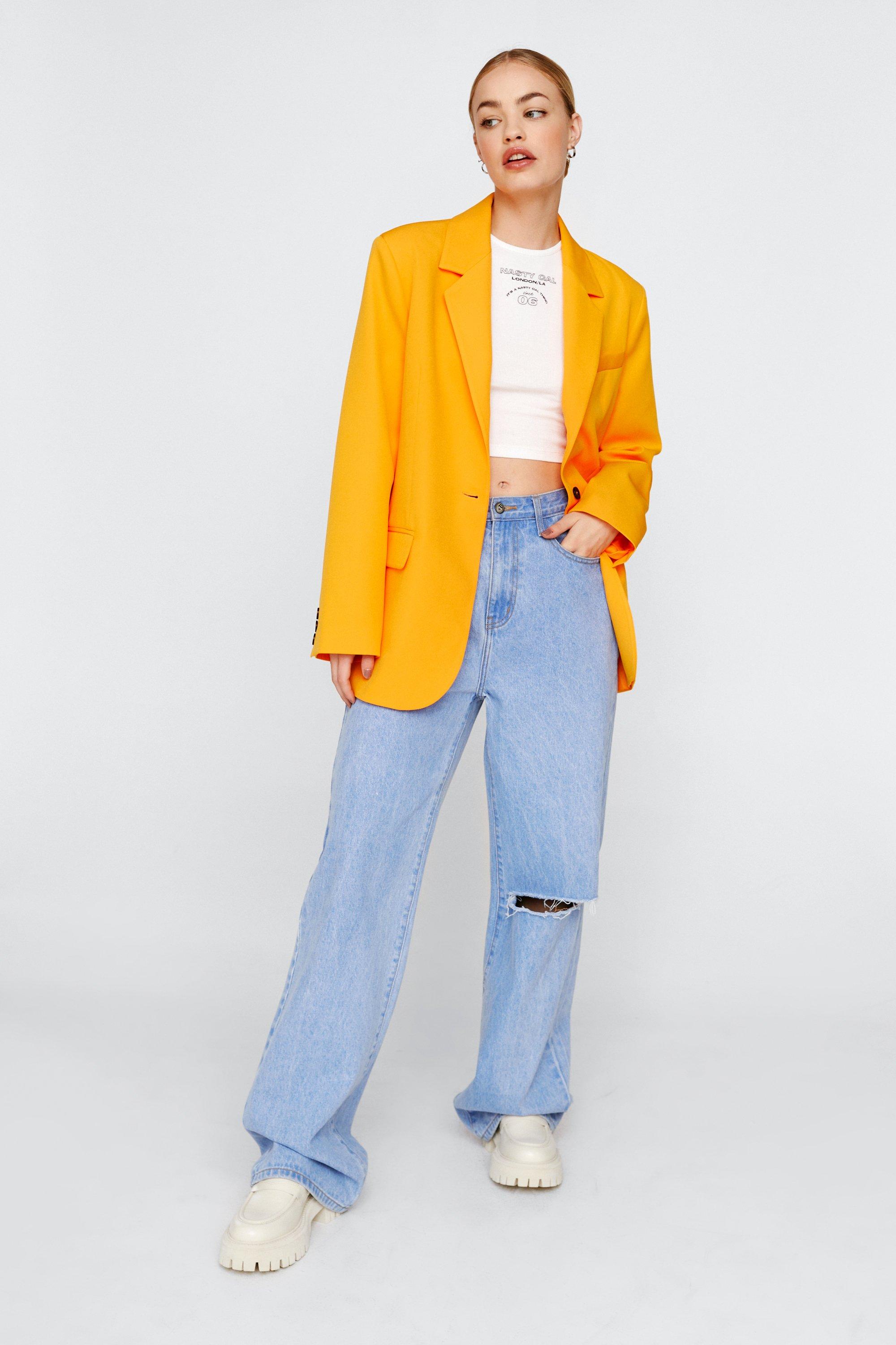 Veste De Costume Oversize - Orange - 32, Orange
