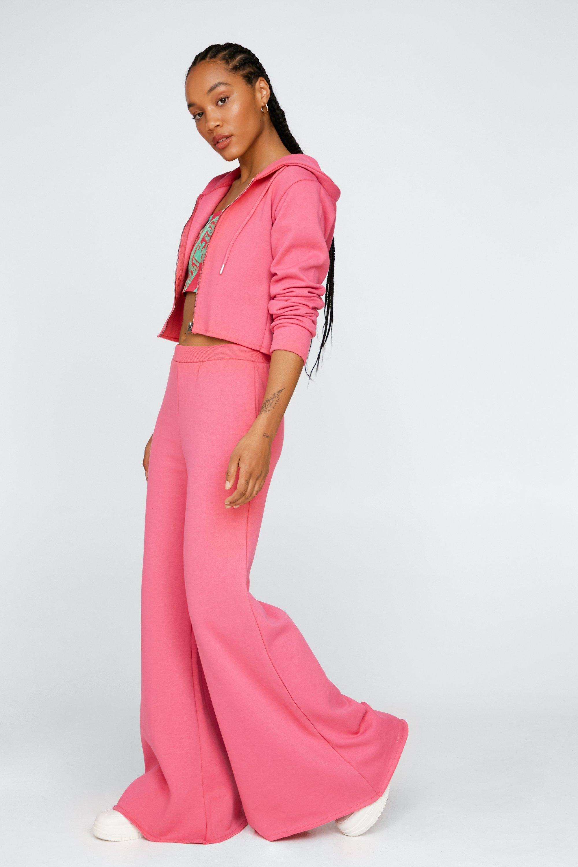 Pantalon De Jogging Évasé - Rose - 32, Rose