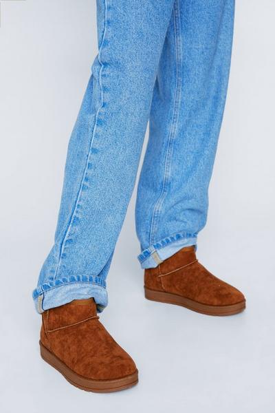 Faux Suede Slipper Boot