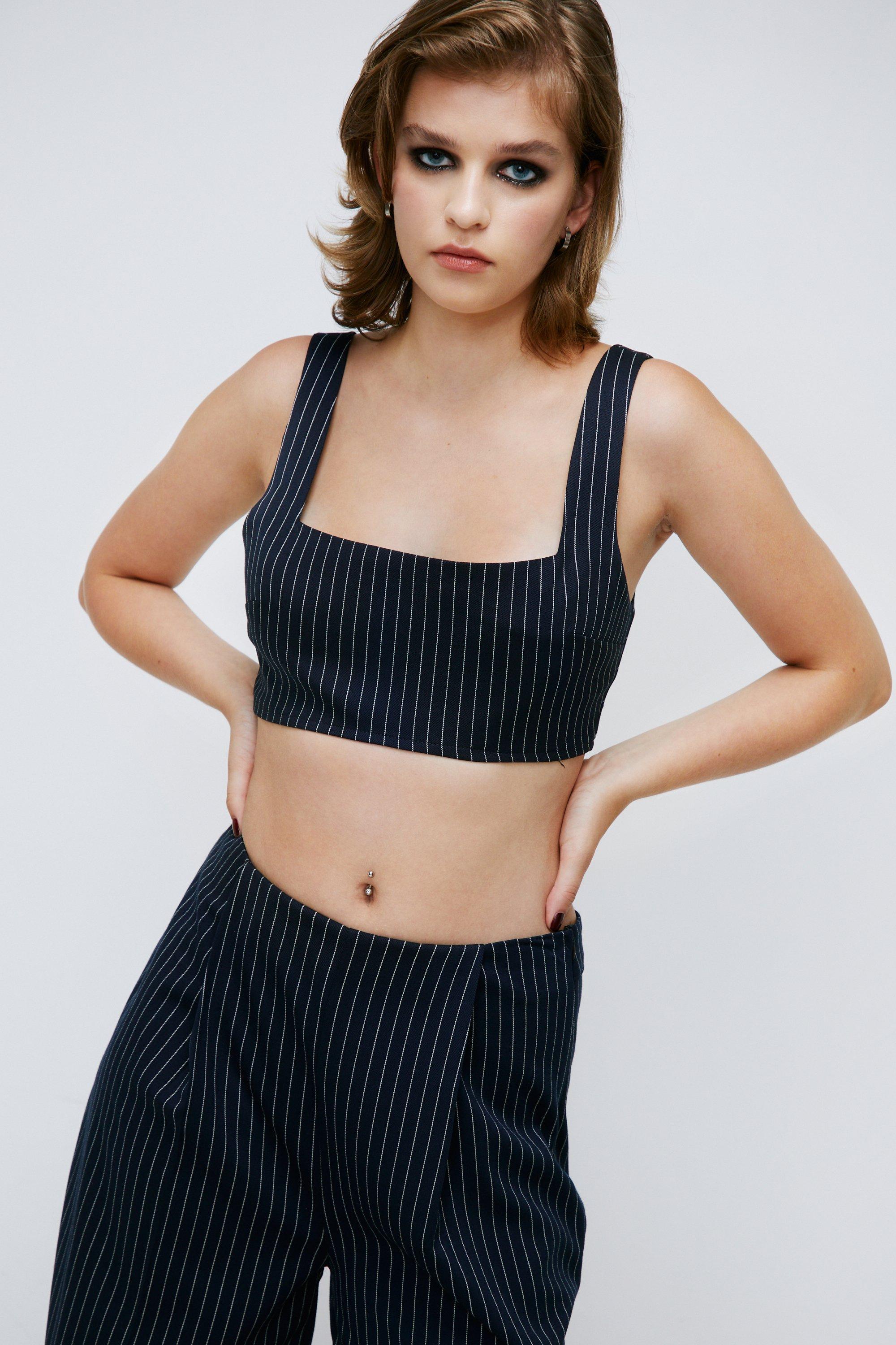 Bralette De Tailleur Rayée - 42 - Nasty Gal - Modalova