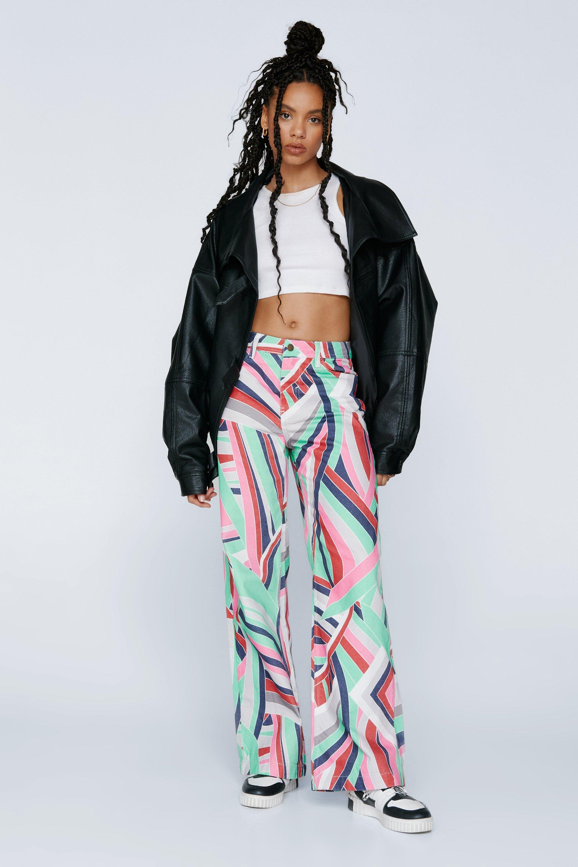 Jean Large Imprimé - 36 - Nasty Gal - Modalova