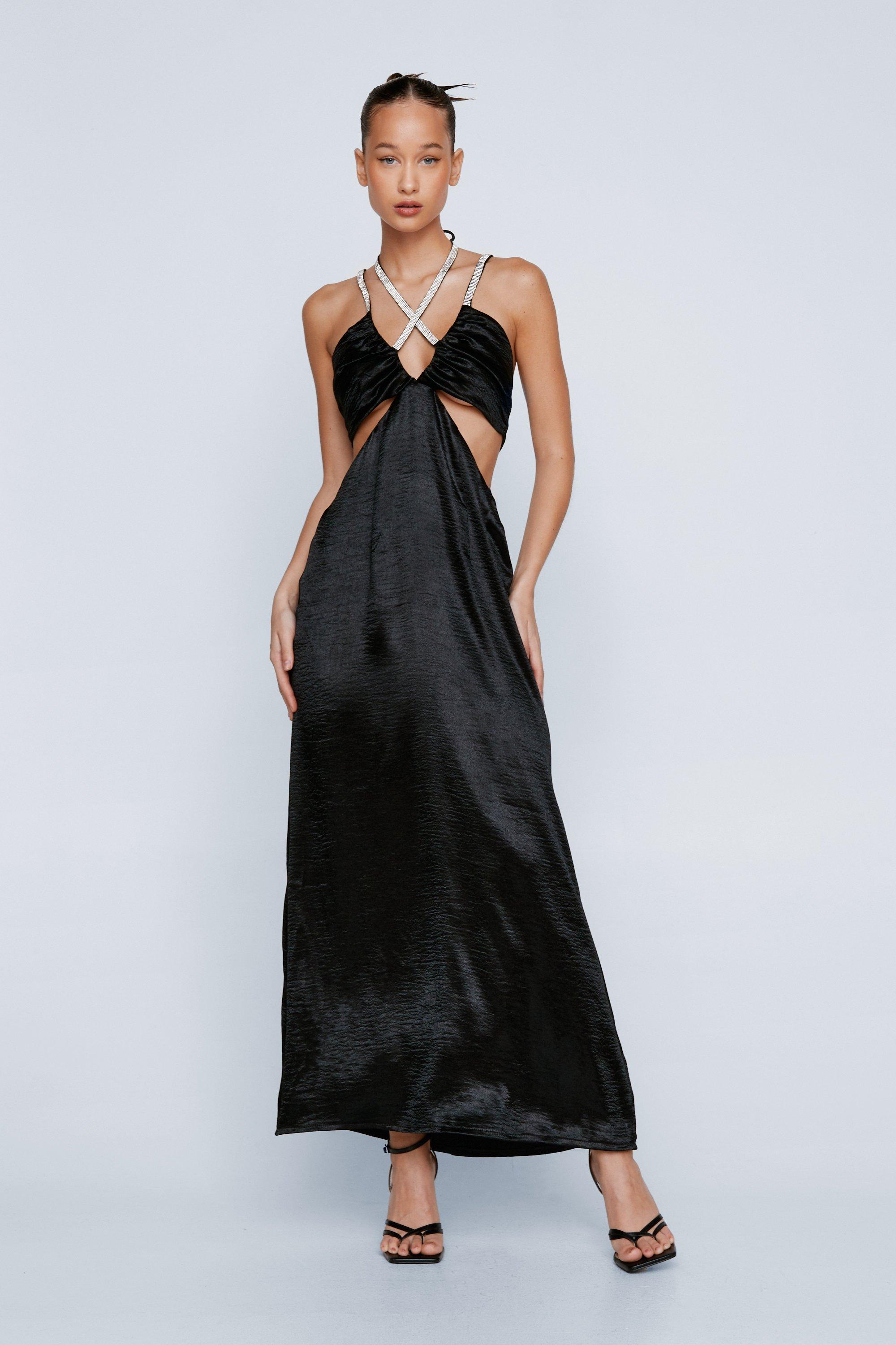 Dressing Gown Satinée À Strass - 34 - Nasty Gal - Modalova