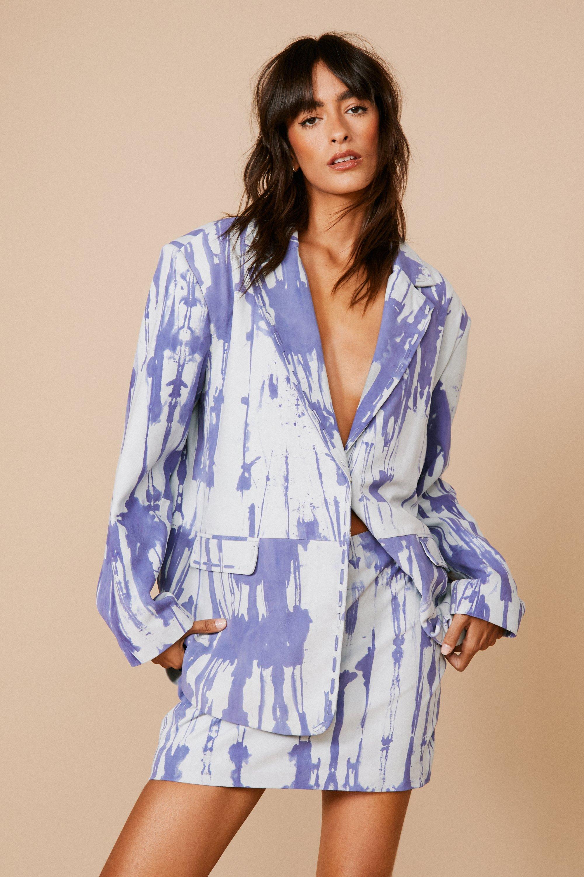 Mini Jupe Tie Dye En Daim Véritable - 36 - Nasty Gal - Modalova