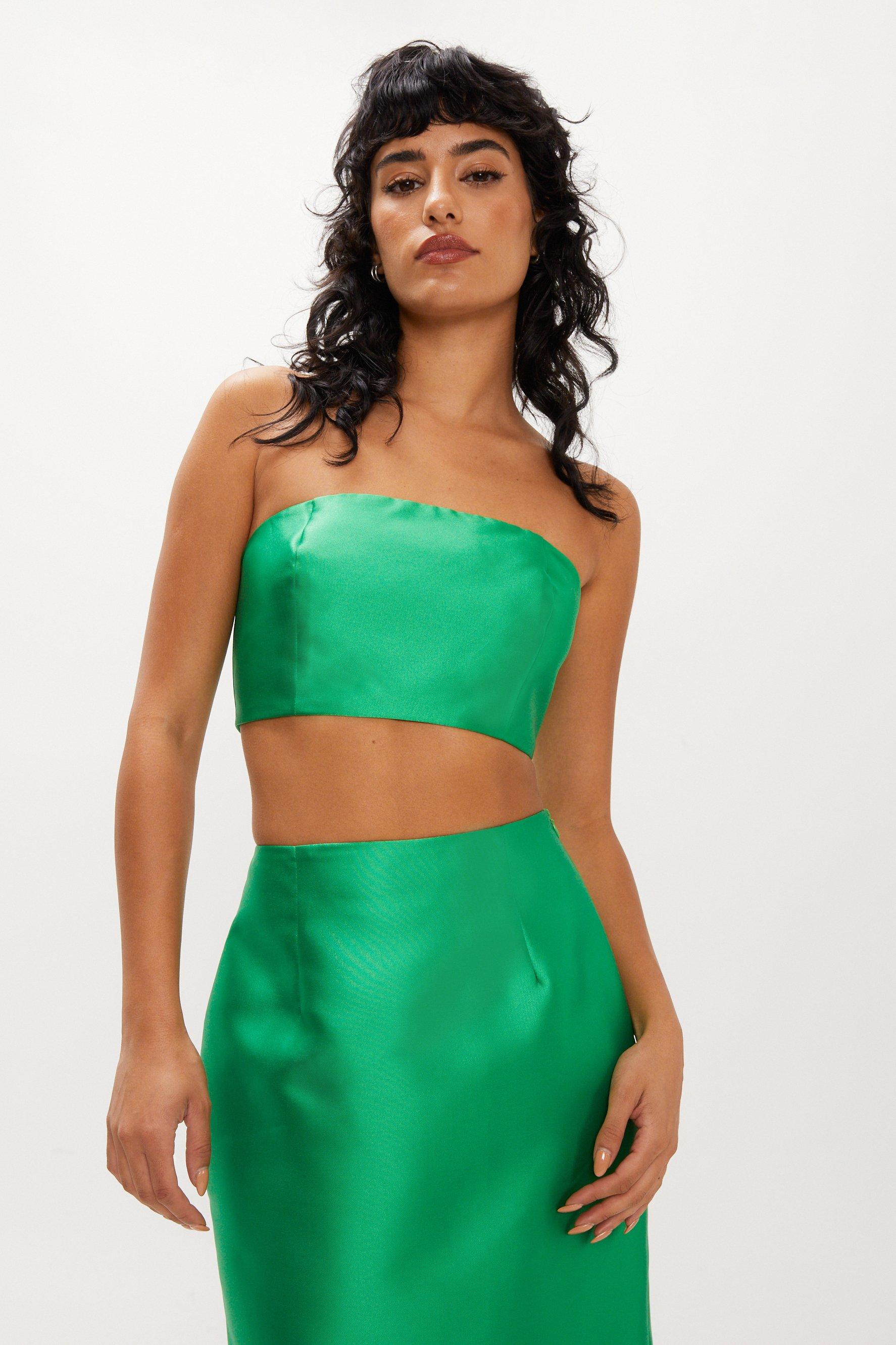 Crop Top Satiné En Twill - 36 - Nasty Gal - Modalova