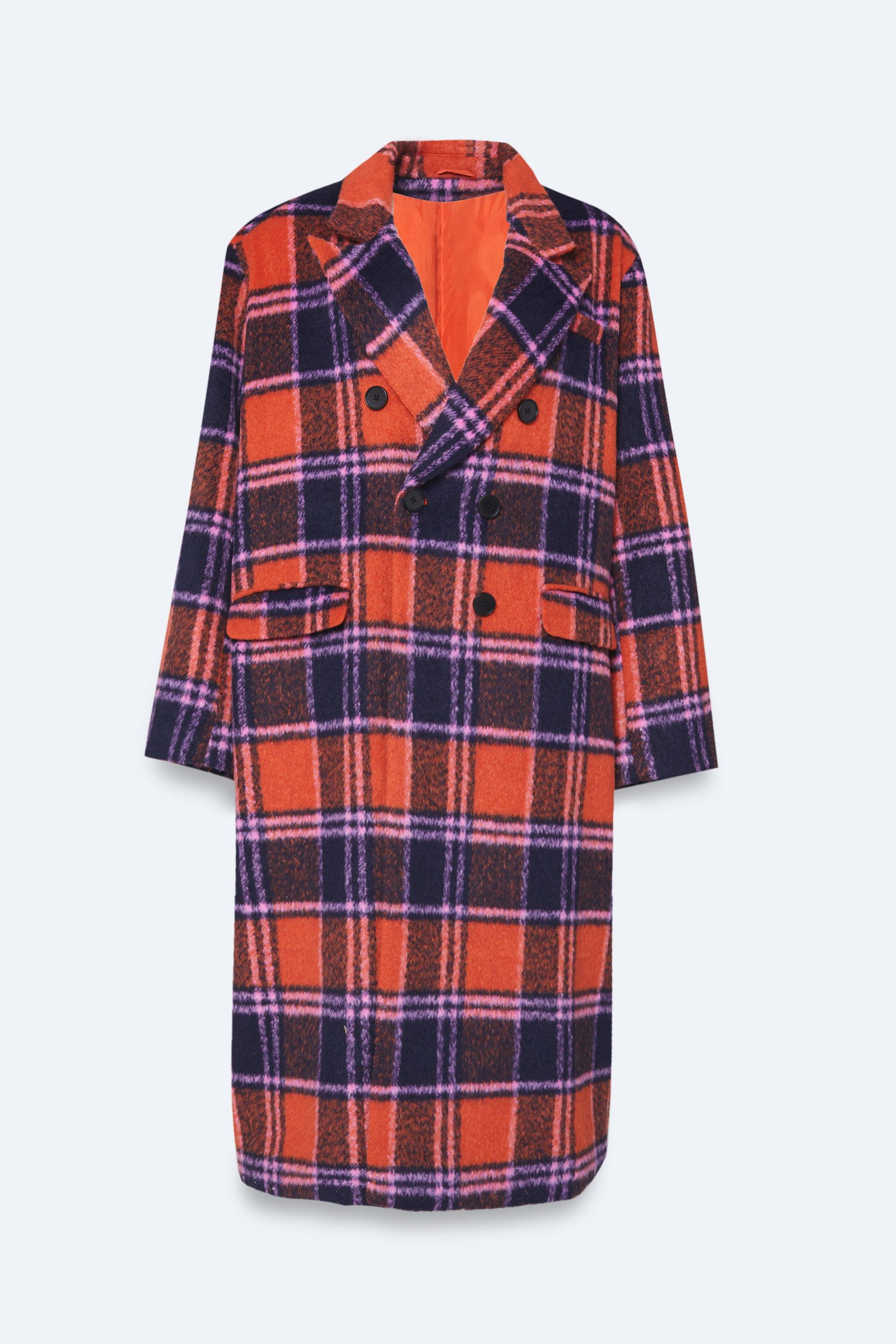 Grande Taille - Manteau Premium En Laine À Carreaux - 48 - Nasty Gal - Modalova
