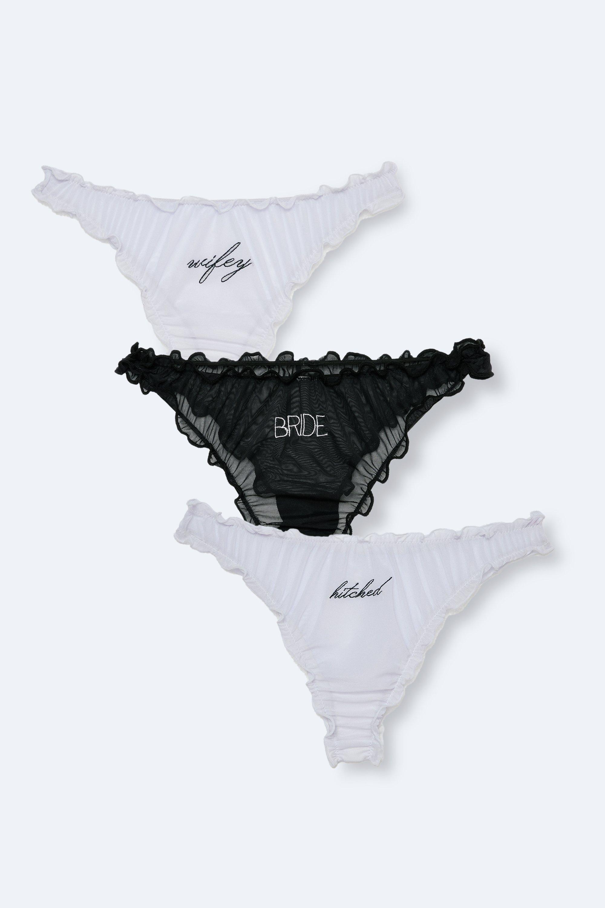Lot De 3 Culottes De Mariée En Mesh - M - Nasty Gal - Modalova