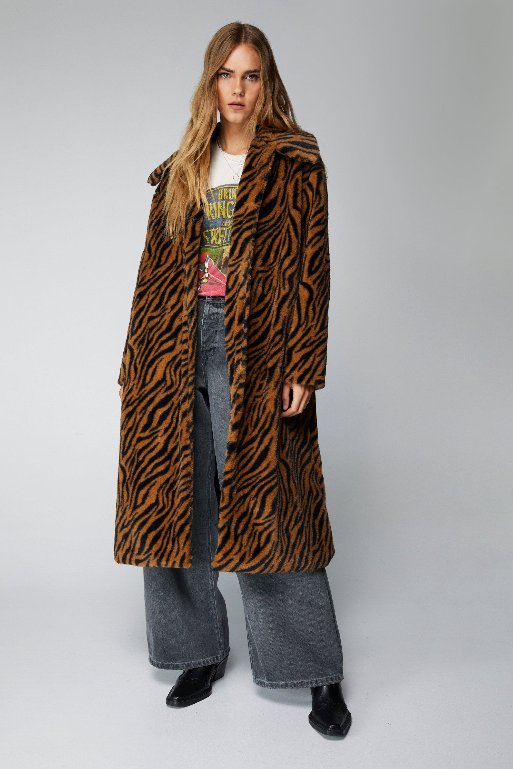 Manteau En Fausse Fourrure - 36 - Nasty Gal - Modalova
