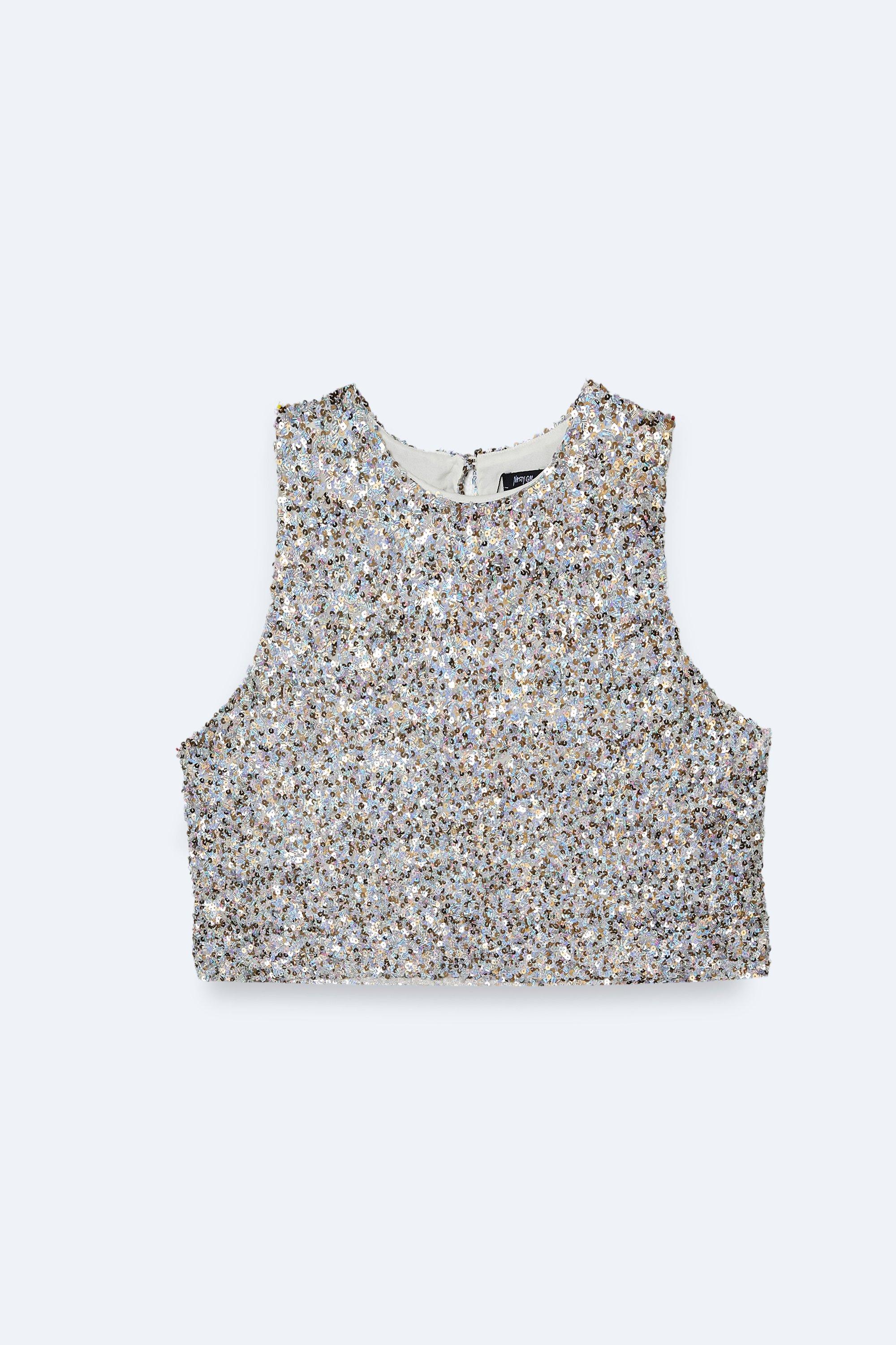 Grande Taille - Top Texturé Sans Manches À Sequins - 52 - Nasty Gal - Modalova
