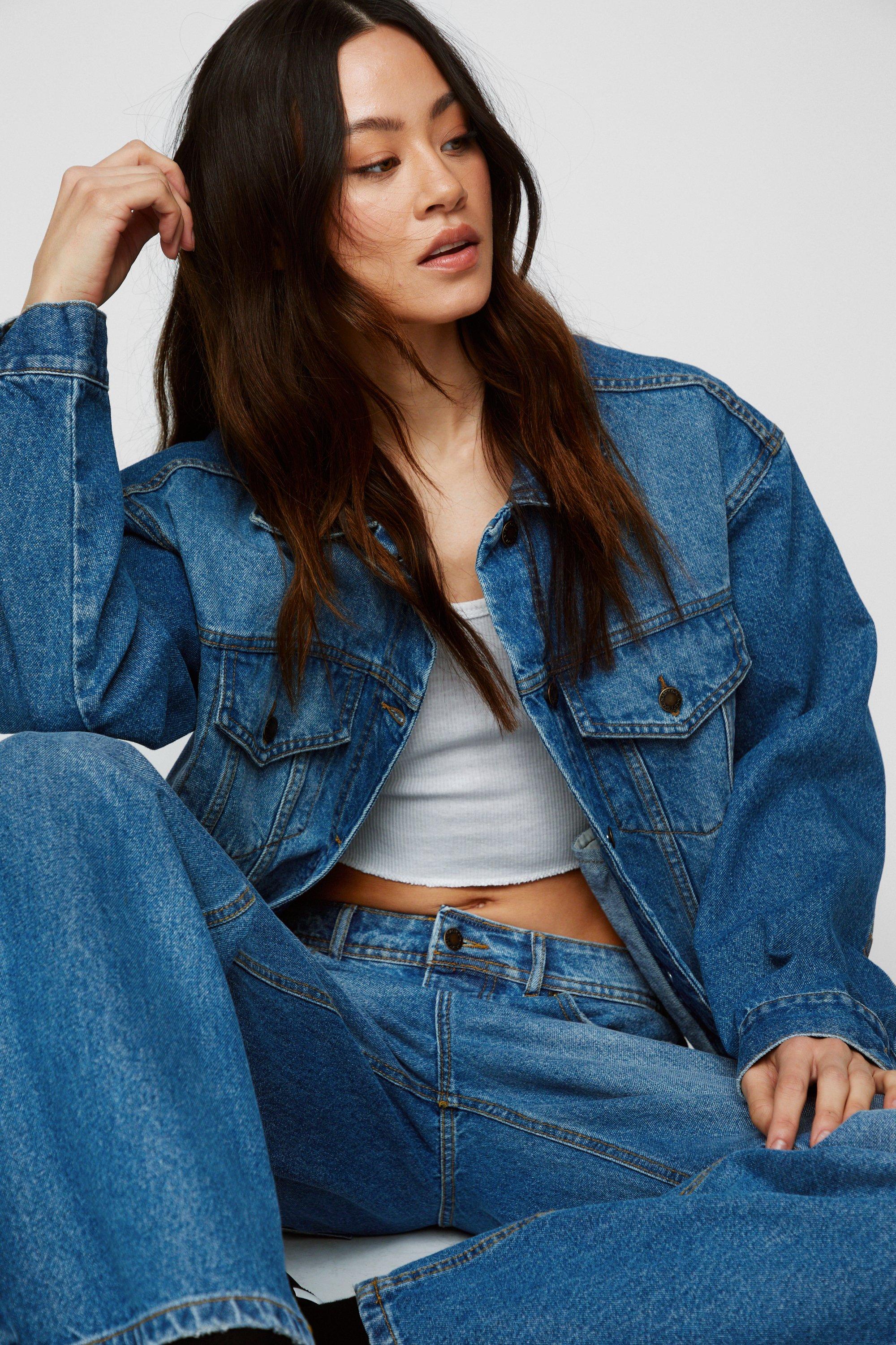 The Denim Oversized Jacket - 38 - Nasty Gal - Modalova