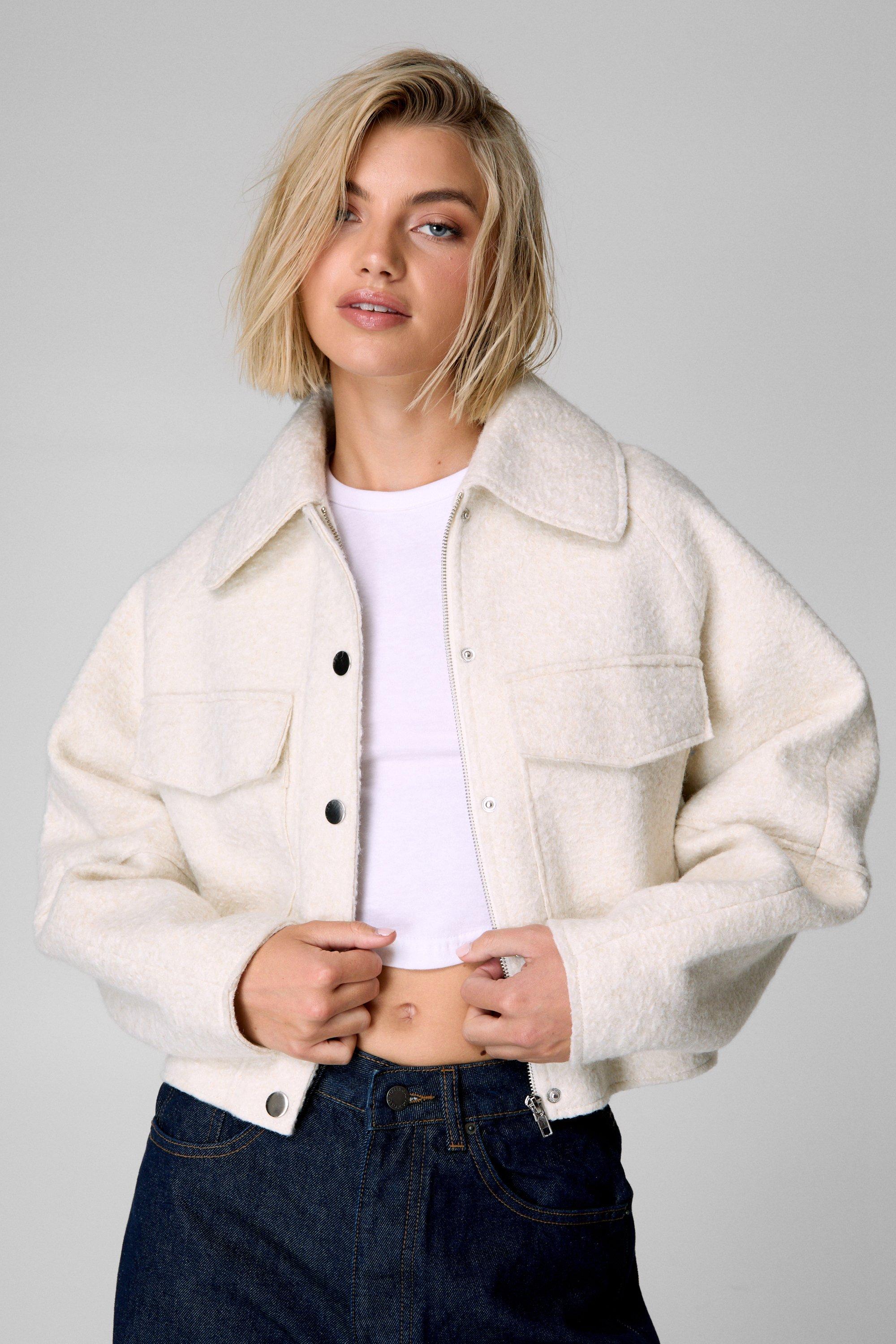 Textured Trucker Jacket - 34 - Nasty Gal - Modalova